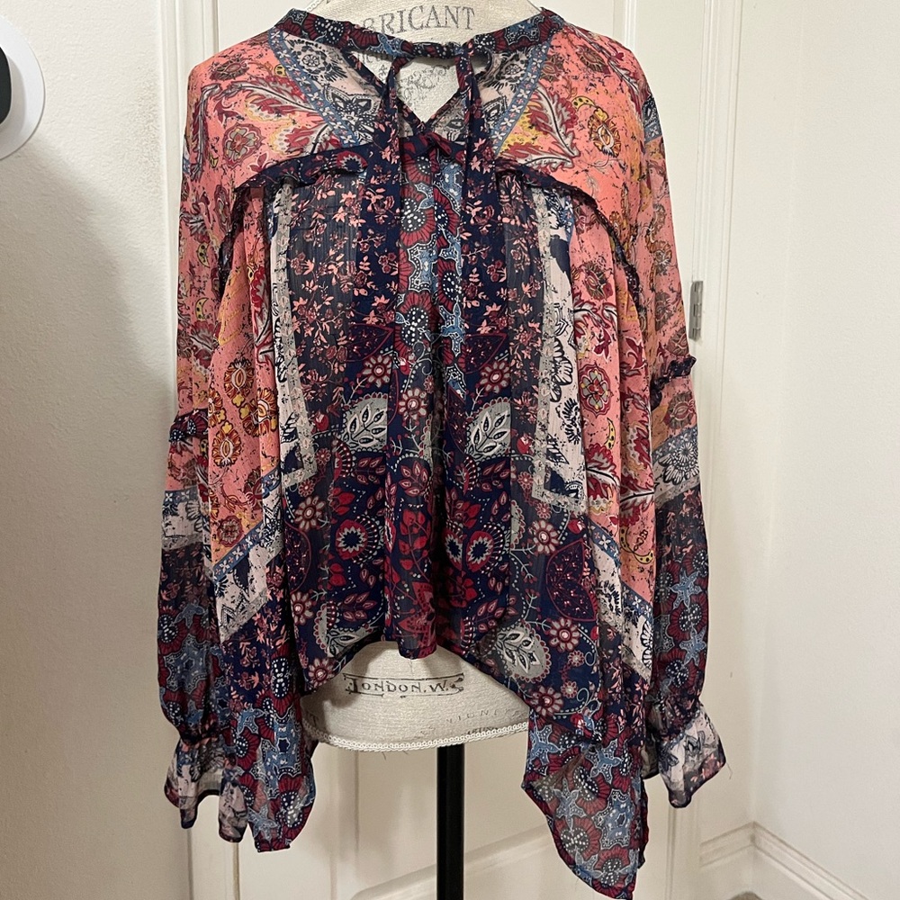 Flowy sheer boho top